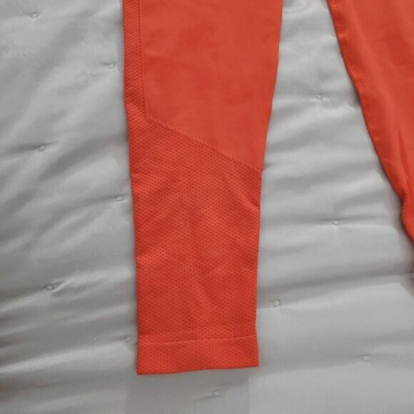 Popular Tik Tok Coral Red High Waisted Scrunch Back Leggings - Picture 7 of 8